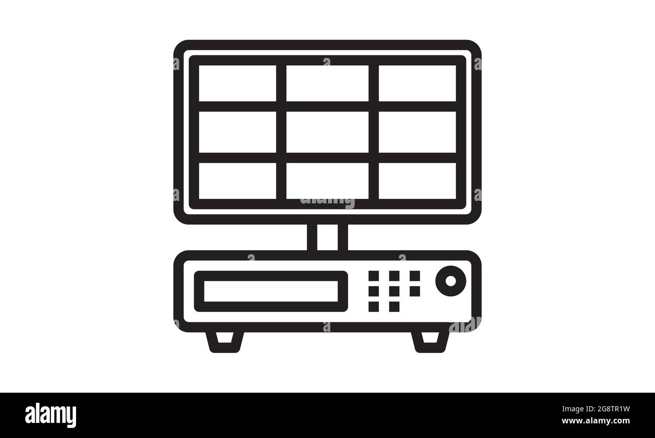 Icône dvr isolé sur fond blanc, vector illustration Illustration de Vecteur