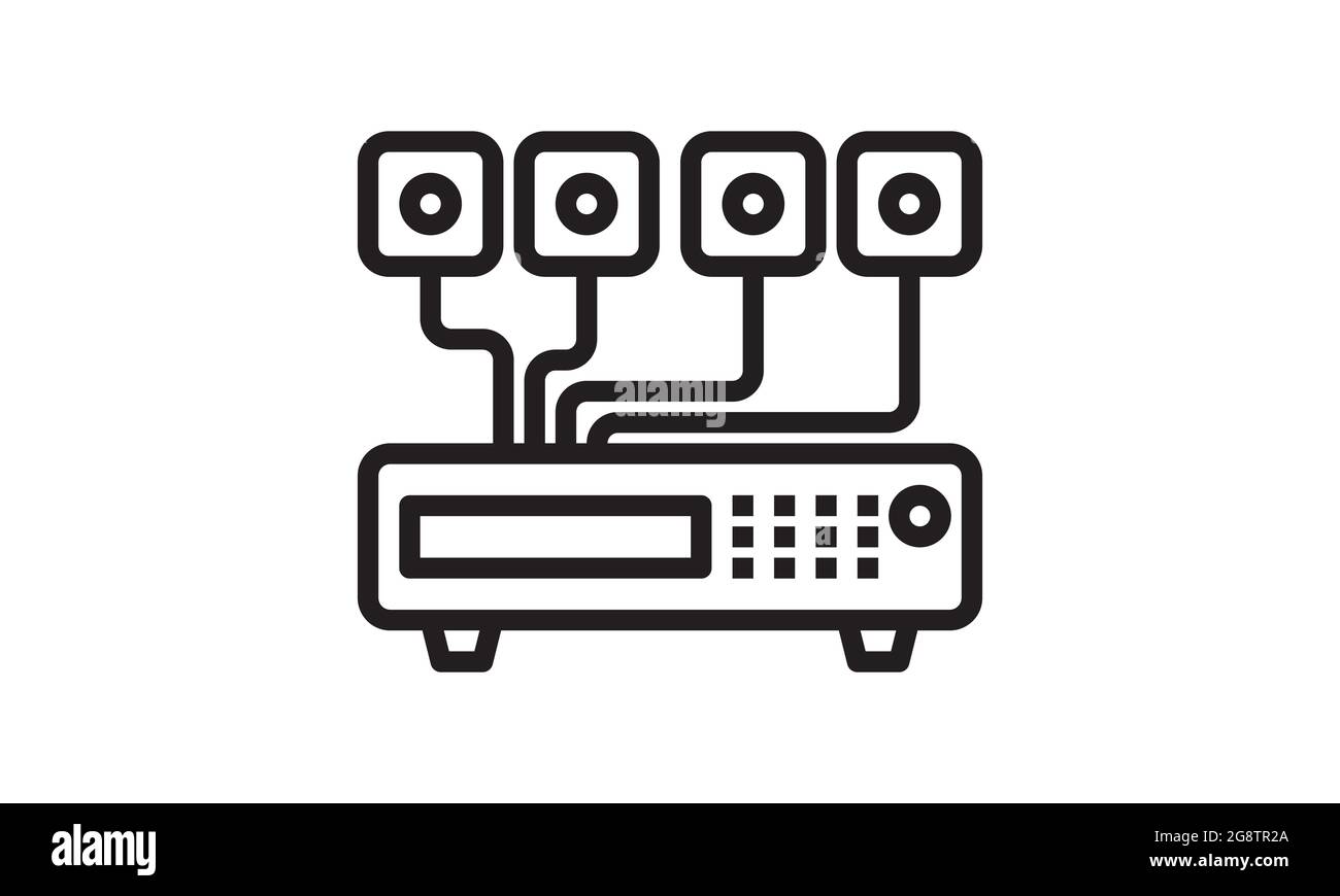 icône caméra cctv. Contour caméra de sécurité domestique icône vectorielle pour conception Web isolée sur fond blanc Illustration de Vecteur