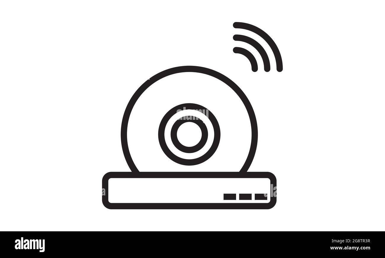 icône caméra cctv. Contour caméra de sécurité domestique icône vectorielle pour conception Web isolée sur fond blanc Illustration de Vecteur