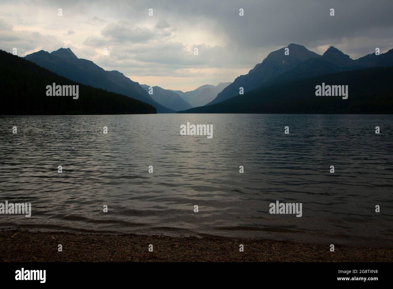 Lac Bowman, Glacier National Park, Montana Banque D'Images