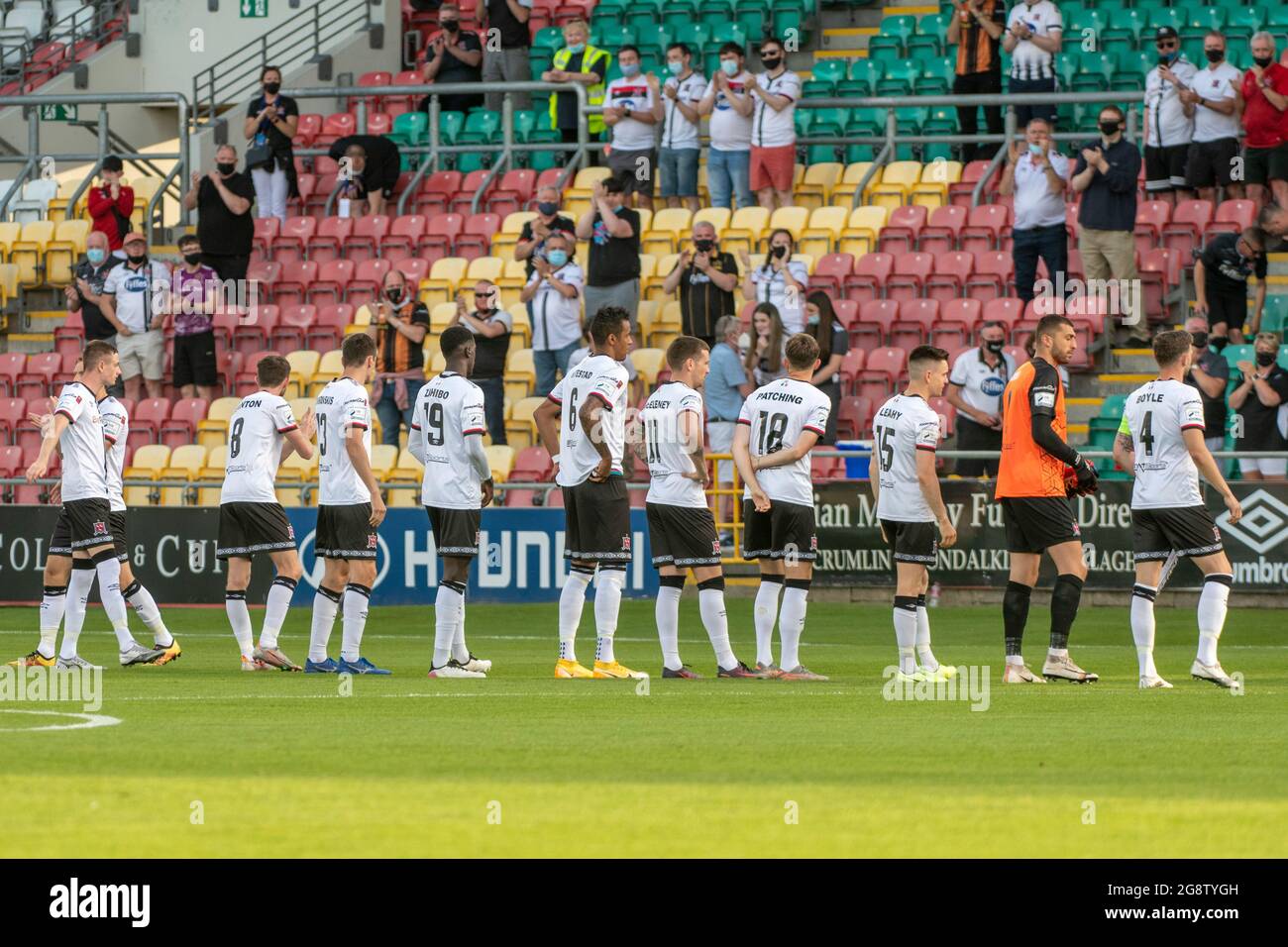 Dublin, Irlande. 22 juillet 2021. Dundalk FC lors de la deuxième partie de qualification de l'UEFA Europa Conference League, 1er match entre Dundalk FC et le FC Levadia Tallinn au stade de Tallaght à Dublin, Irlande, le 22 juillet 2021 (photo par Andrew SURMA/SIPA USA). Credit: SIPA USA/Alay Live News Banque D'Images