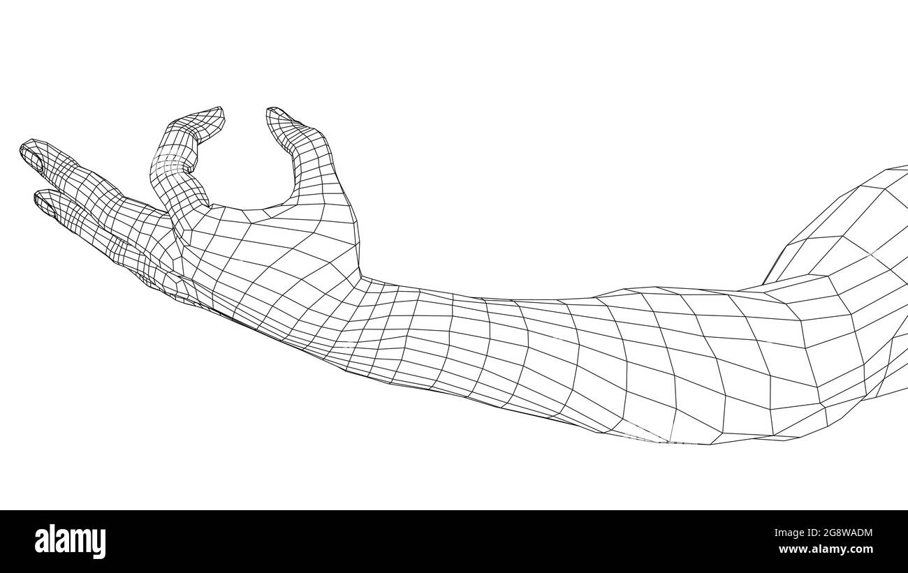 Tenez à la main un objet minuscule ou fin. Vecteur Illustration de Vecteur