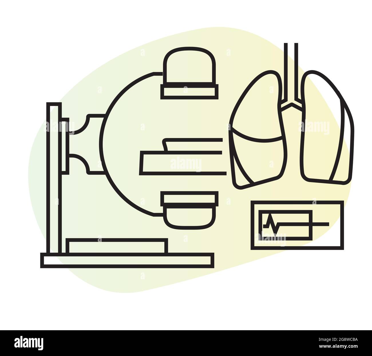 Test Covid-19 - CT Scan - HCT des poumons humains - Illustration comme fichier EPS 10 Illustration de Vecteur