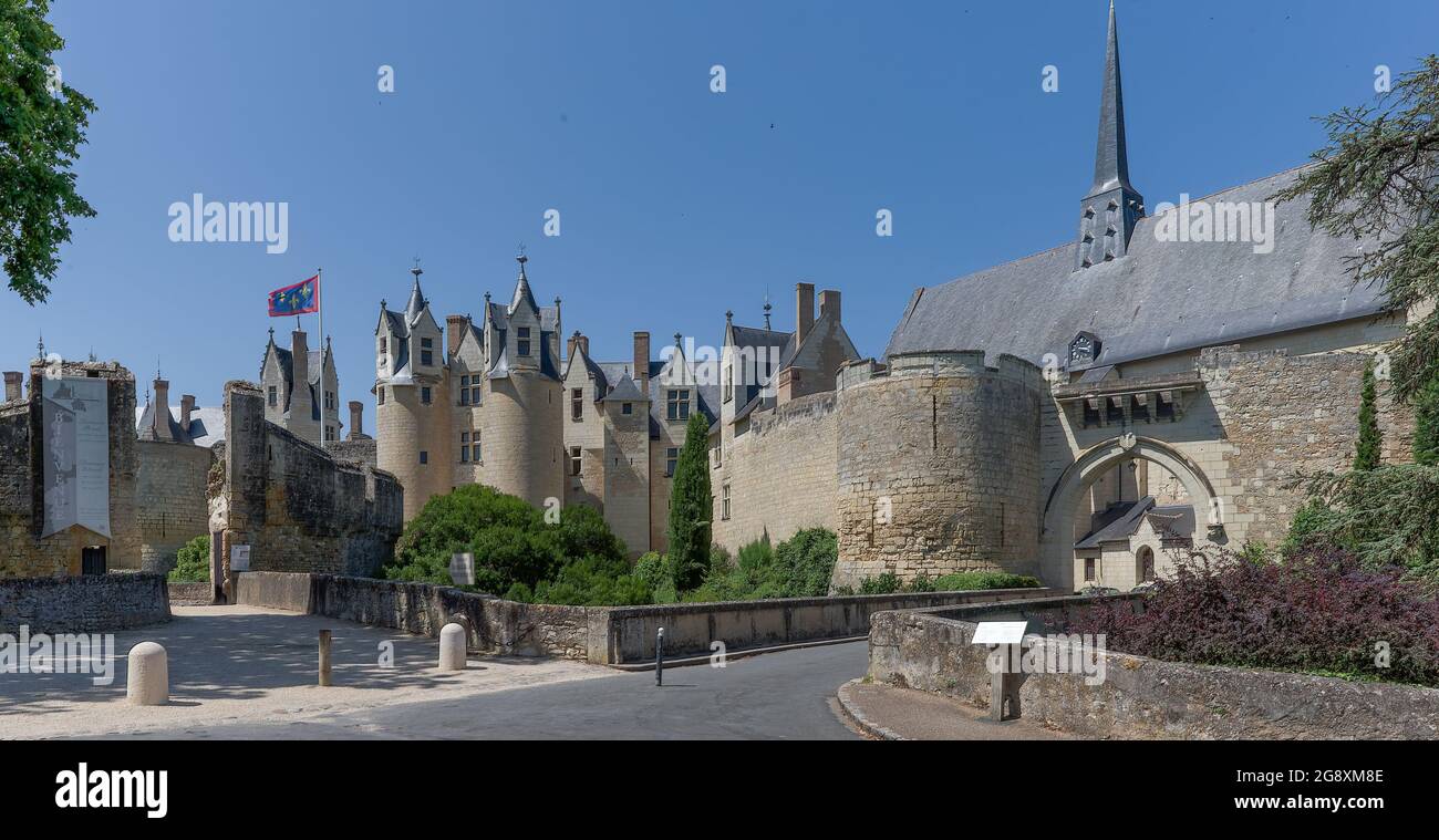 Château de Montreuil-Bellay, Vallée de la Loire, France Banque D'Images