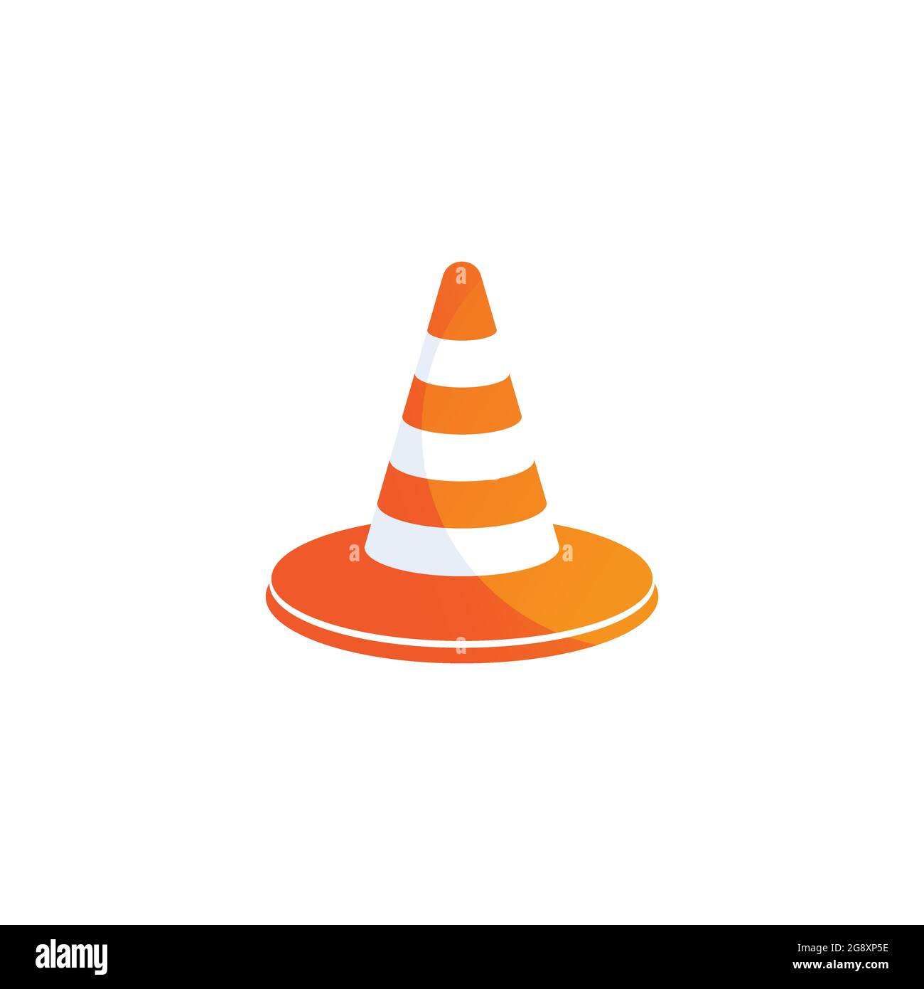 Icône de cône de construction, conception d'illustration vectorielle. Collection d'outils. Sur fond blanc Illustration de Vecteur