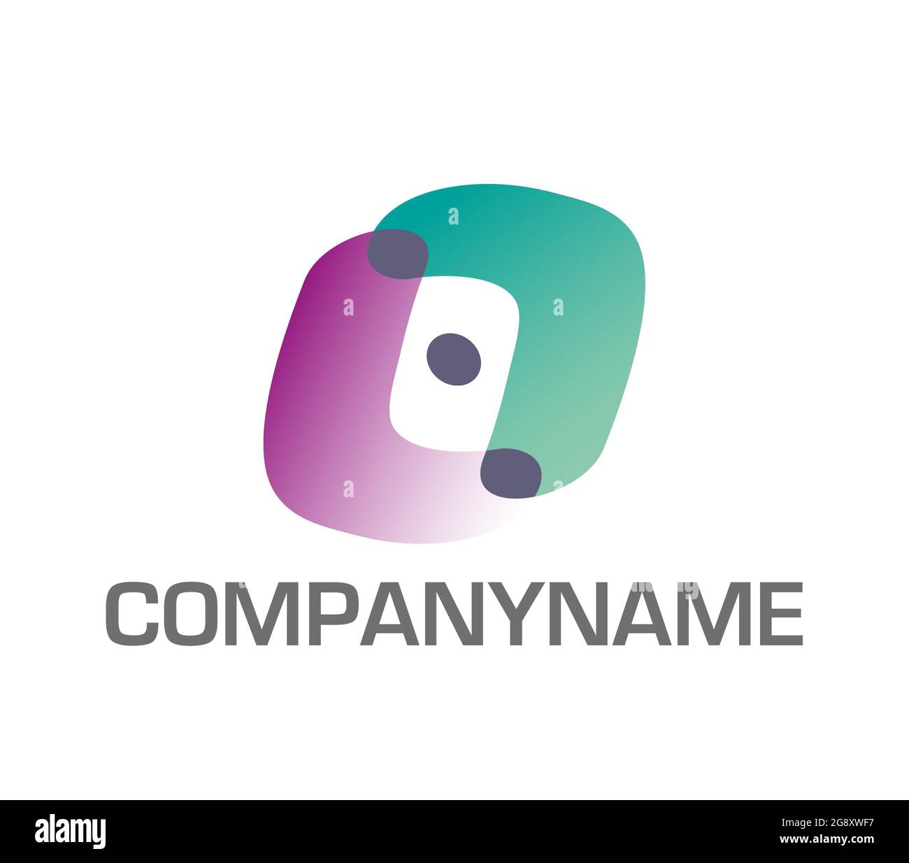 Cadre en forme de supports translucides en vert et violet Illustration de Vecteur