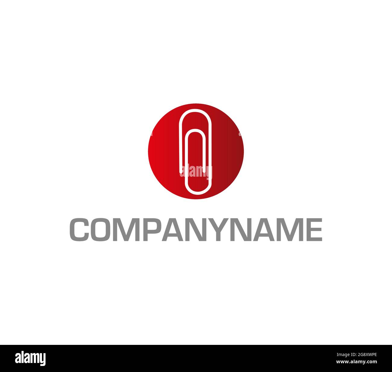 Trombone blanc sur point rouge. Logo Ready Illustration de Vecteur