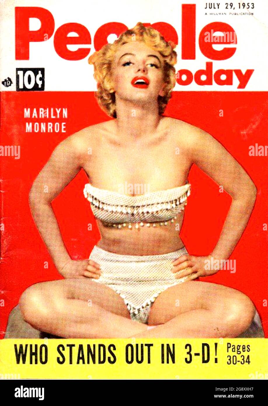 Magazine People Today avec Marilyn Monroe - 1953 Banque D'Images