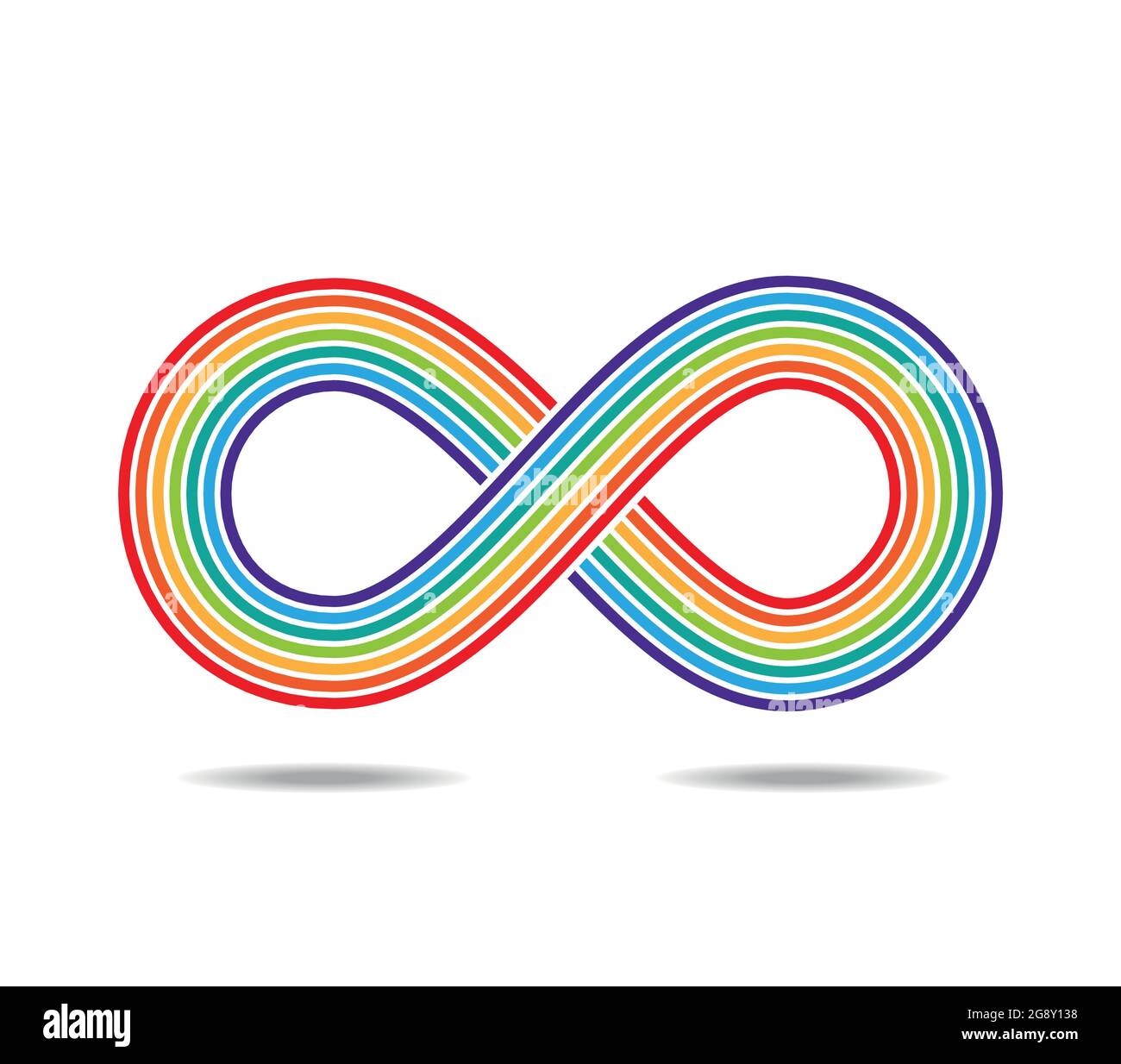 Boucle Mobius en arc-en-ciel. Symbole infini Illustration de Vecteur