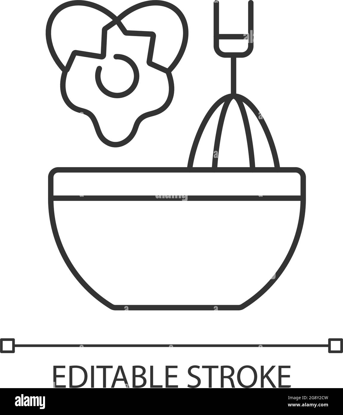 Icône linéaire d'ingrédient de cuisson brouiller Illustration de Vecteur