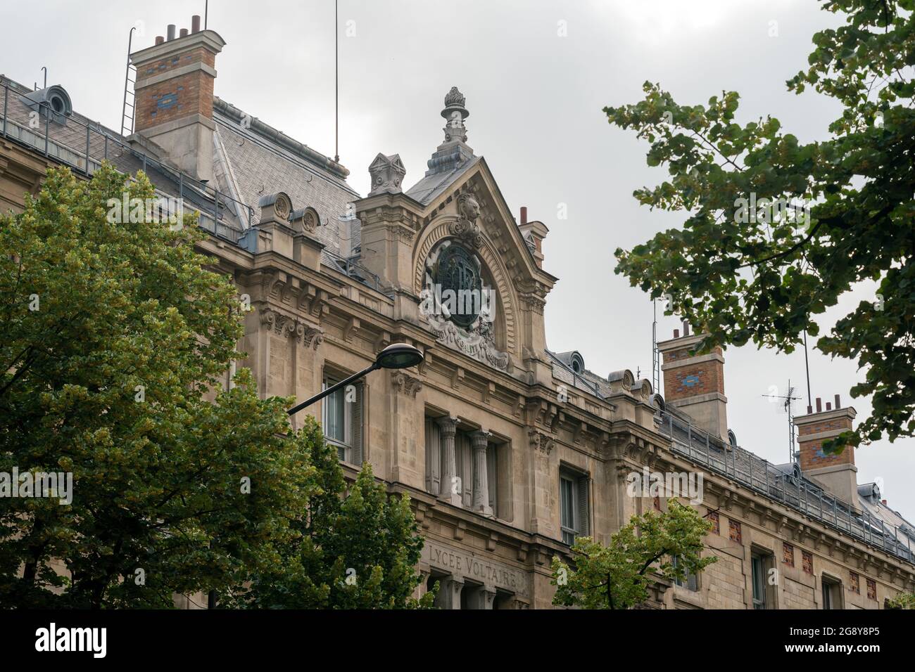 Le lycée Voltaire est une école secondaire à Paris, France, fondée en 1890. Banque D'Images