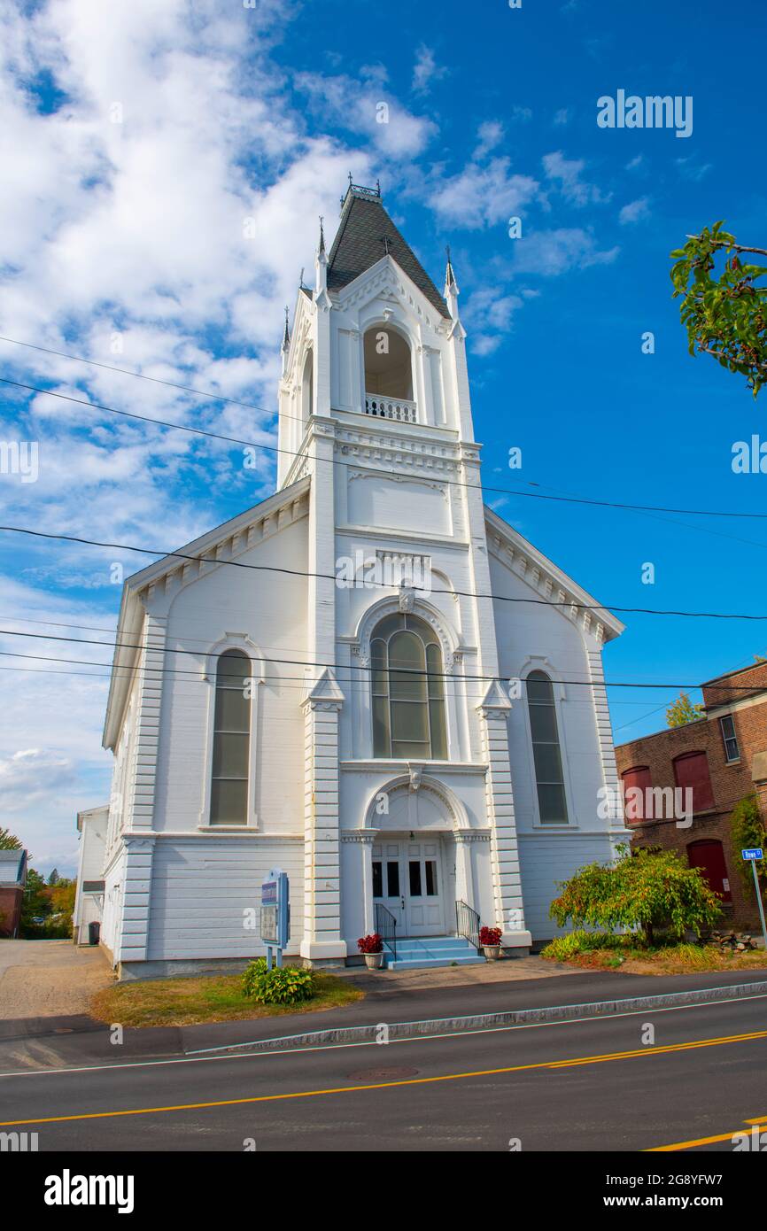 Église baptiste du Sud au 85 court Street dans la ville de Laconia, New Hampshire NH, États-Unis. Banque D'Images