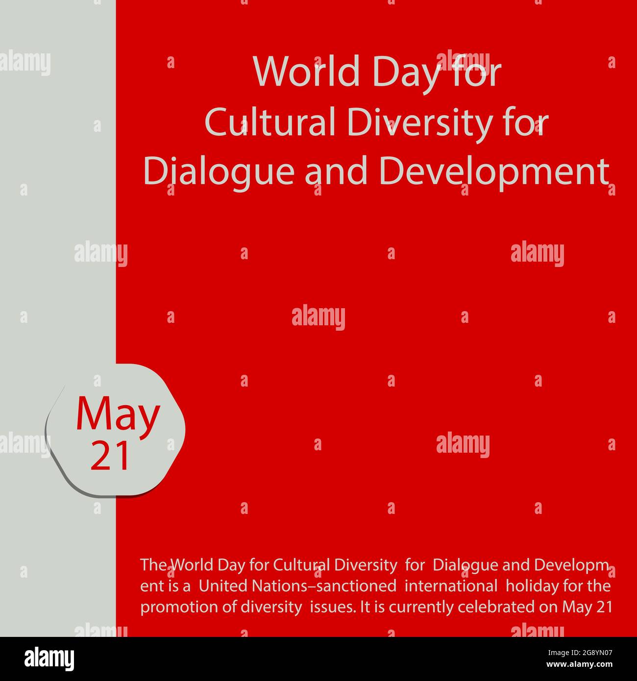 La Journée mondiale de la diversité culturelle pour le dialogue et le développement est une fête internationale sanctionnée par les Nations Unies pour la promotion de la diversité Illustration de Vecteur