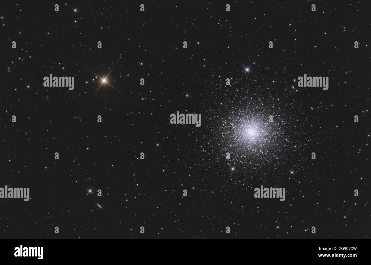 Astrophotographie de la grappe globulaire Messier 3 dans la constellation de Canes Venatici Banque D'Images