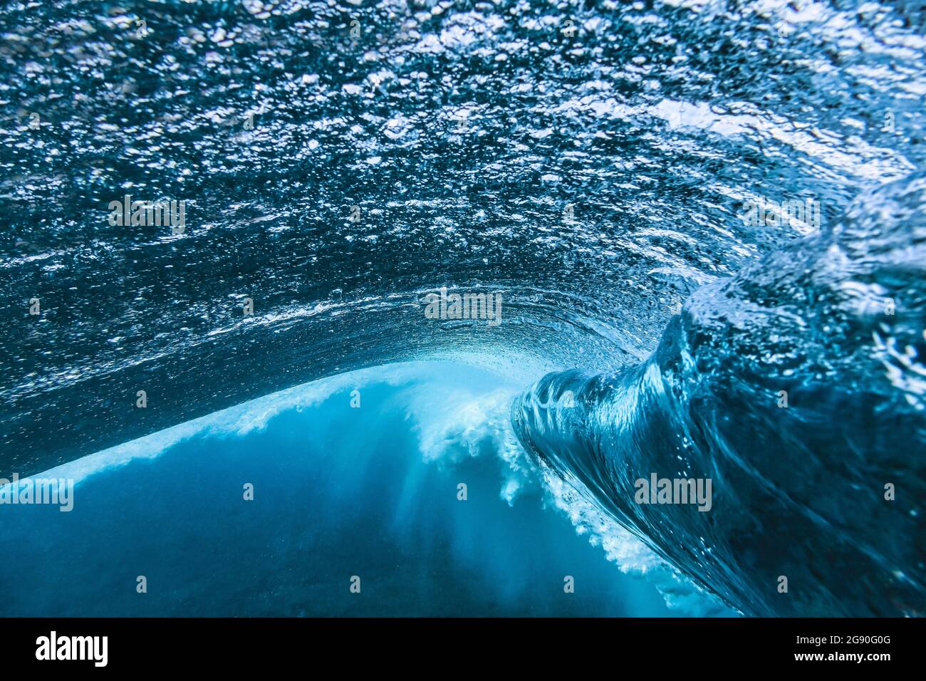 Vue sous-marine de l'océan vagues Banque D'Images