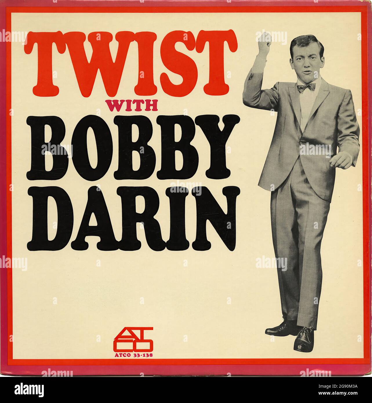 Twist avec Bobby Darin - couverture Vintage Vinyl Record Banque D'Images