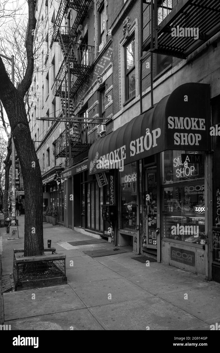 Smoke shop dans le West Village, Manhattan, New York City Banque D'Images