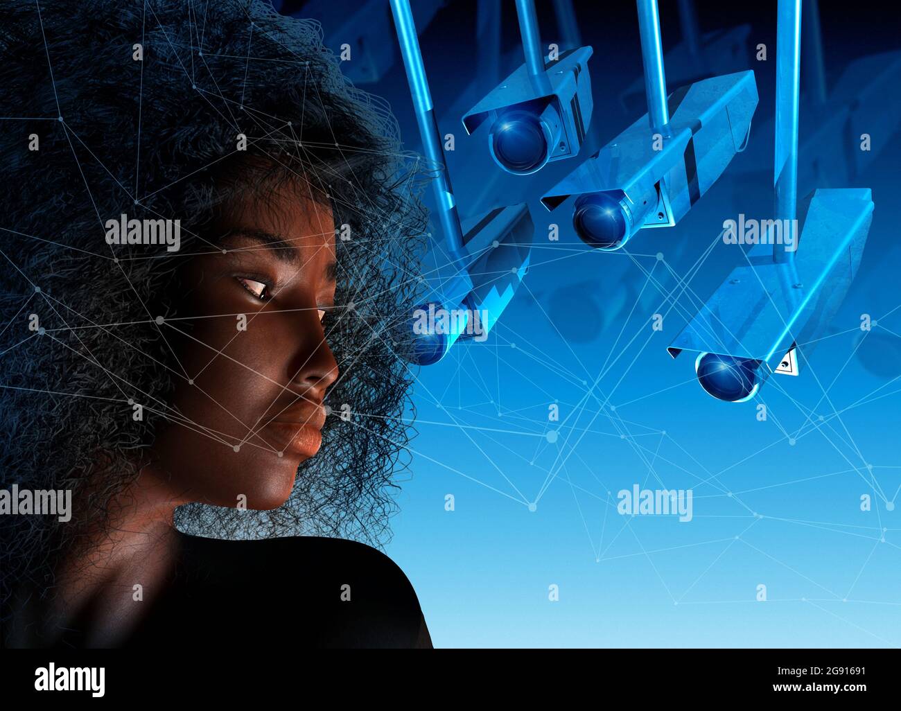 Surveillance, illustration conceptuelle Banque D'Images