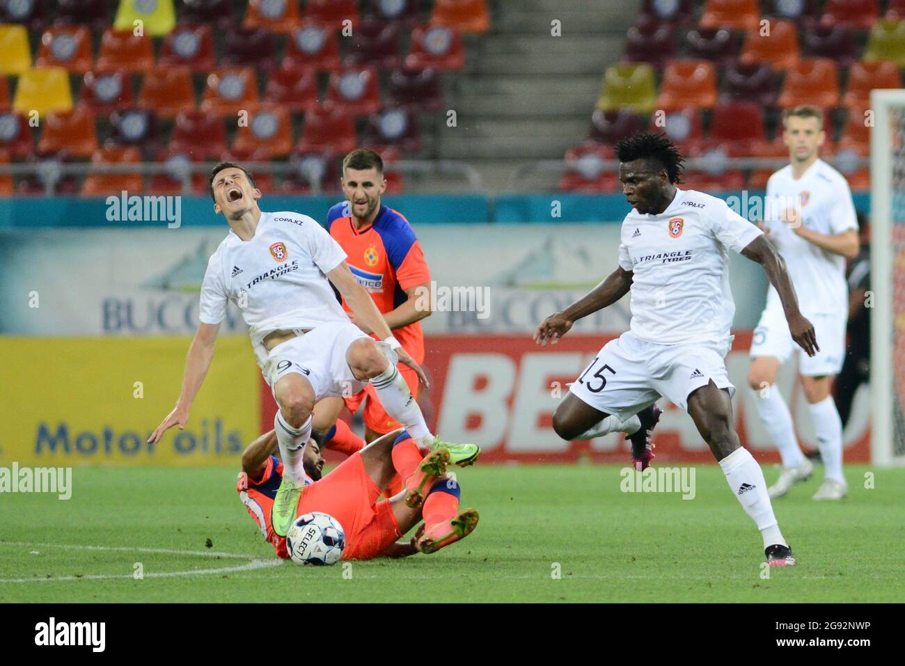 Alexandru Cretu pendant la FCSB - SHAKHTAR KARAGANDY , UEFA Conference Cup Match , Stade National Arena, Bucarest , 22.07.2021 Banque D'Images