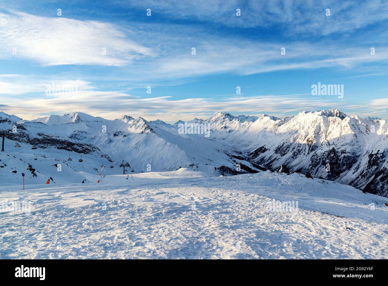 Panorama de la station de ski autrichienne Ischgl Banque D'Images