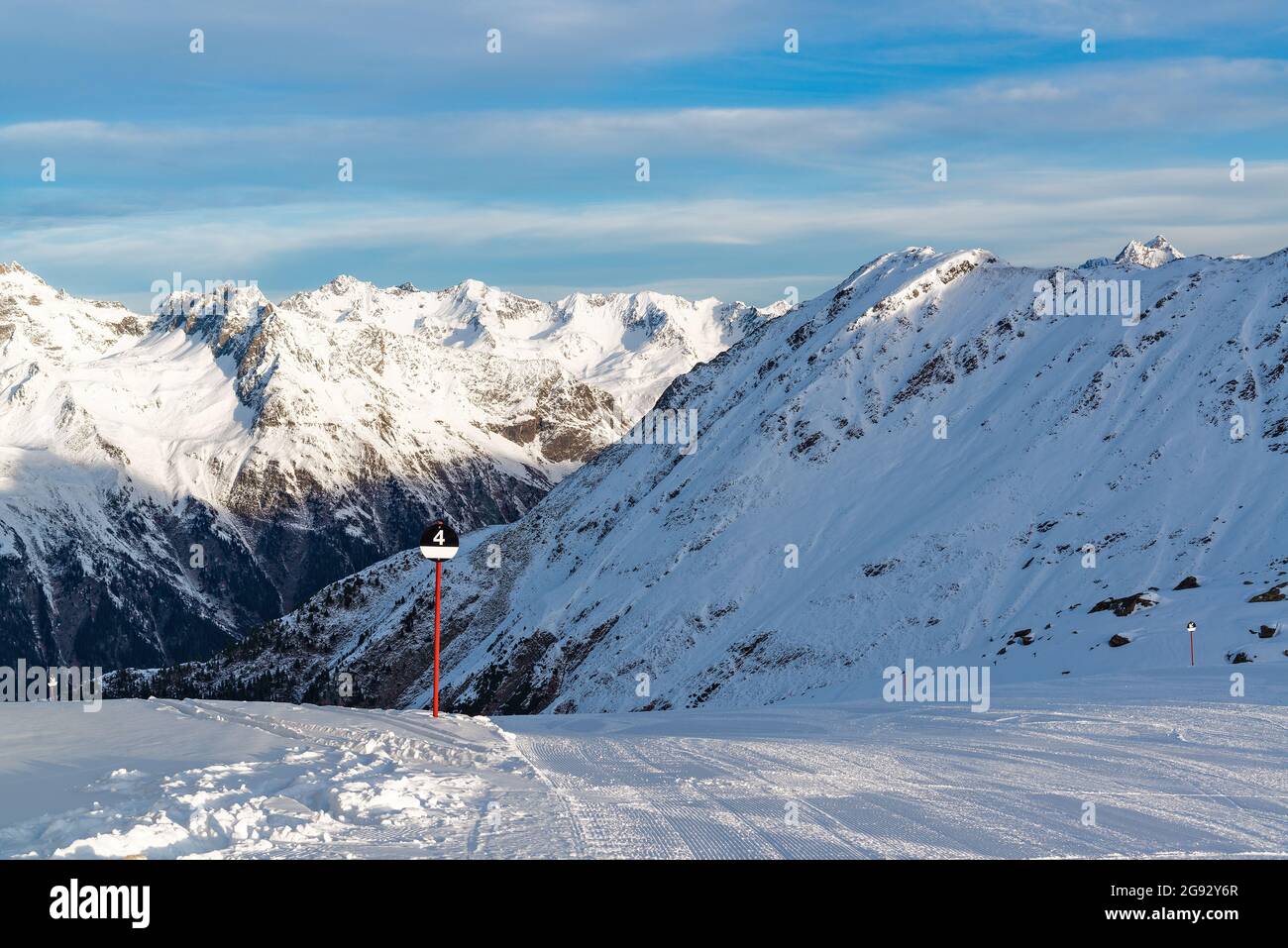 Panorama de la station de ski autrichienne Ischgl Banque D'Images