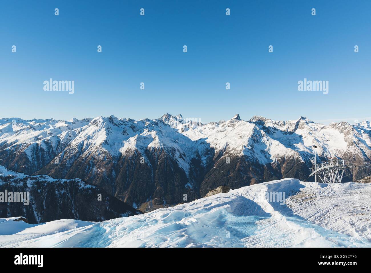 Panorama de la station de ski autrichienne Ischgl Banque D'Images