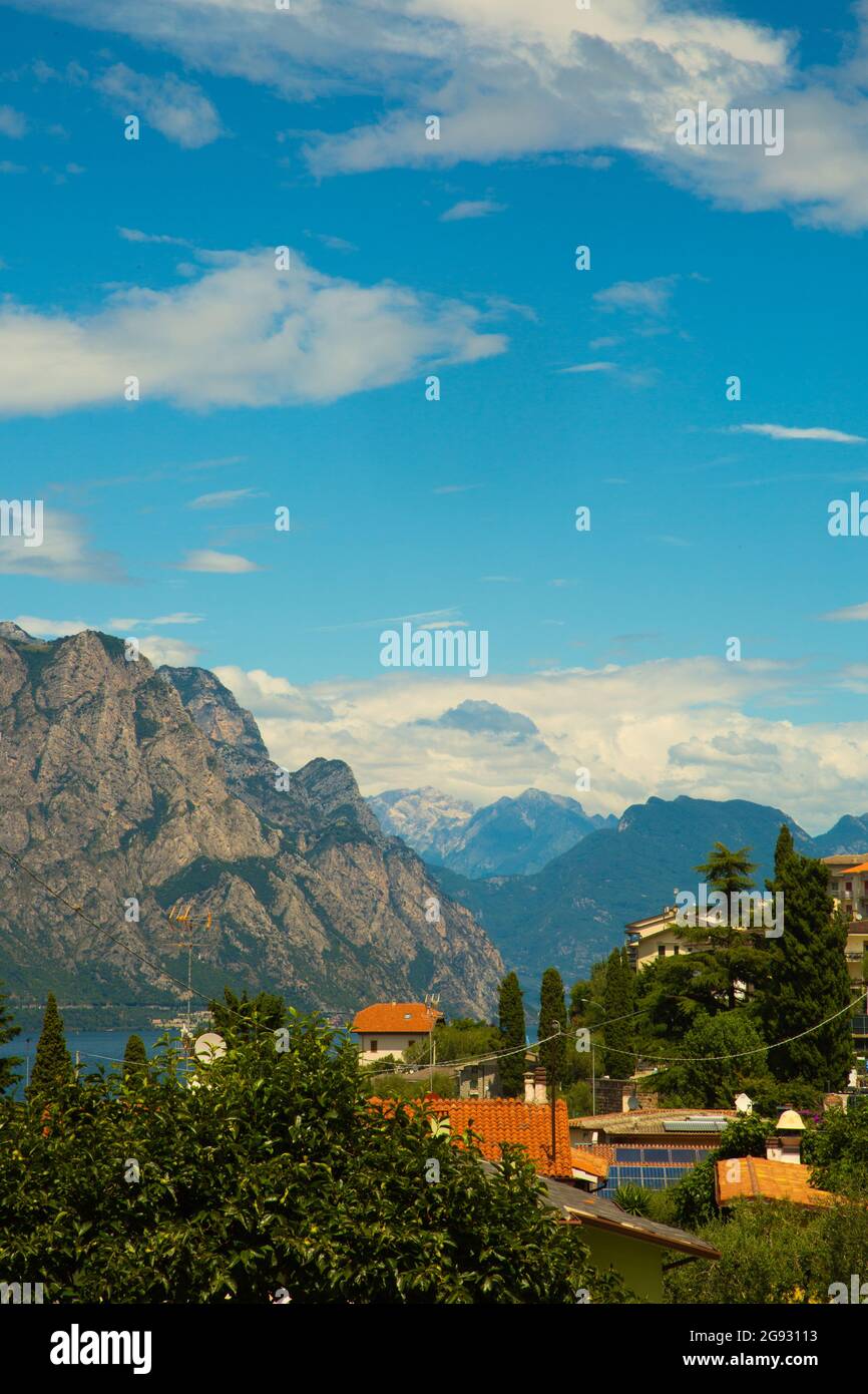 lac de garde à malcesine, italie Banque D'Images