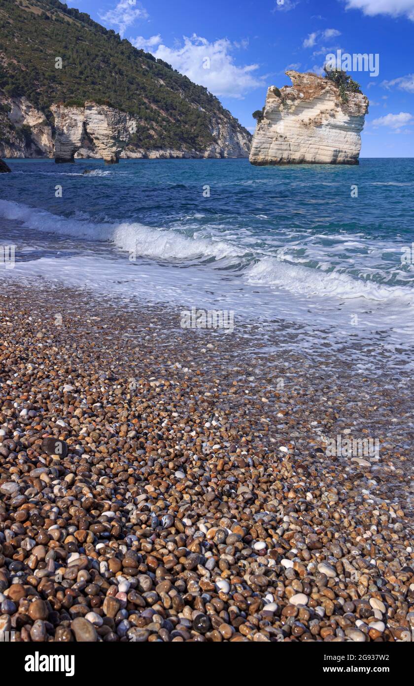 La plus belle plage d'Italie la baie de Zagare (ou Mergoli) à Apulia