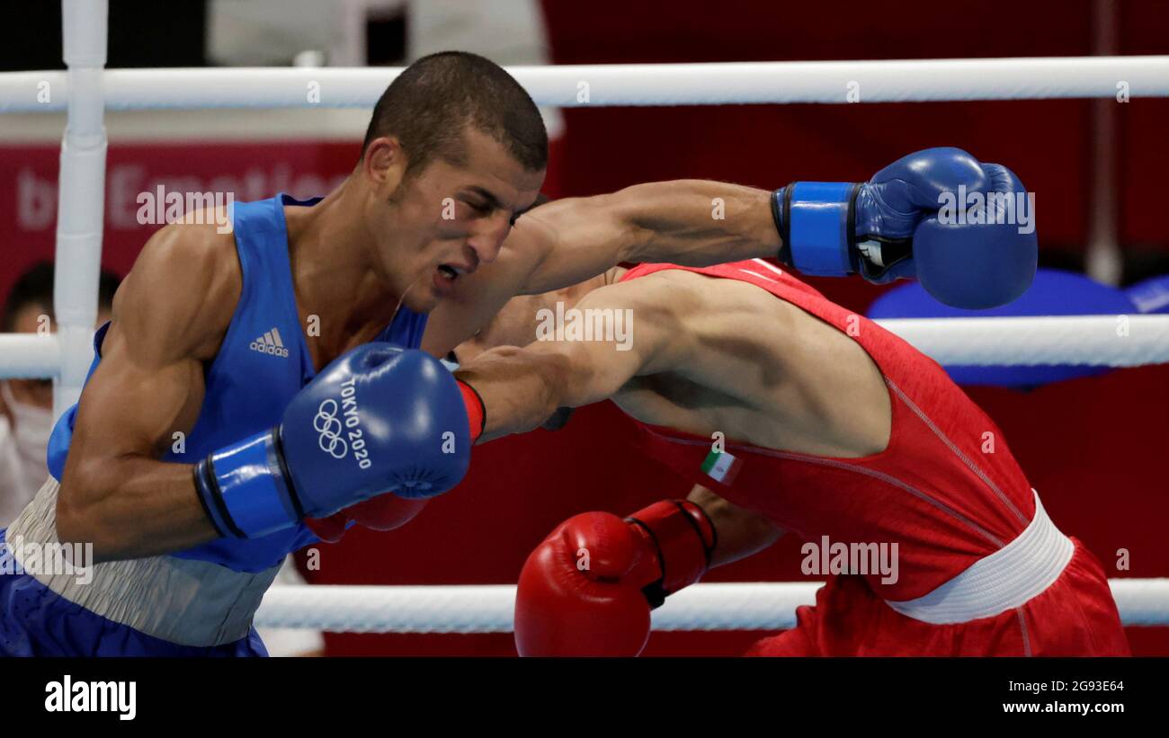 Jeux Olympiques de Tokyo 2020 - Boxe - poids de plume masculin - 32  derniers - Kokugikan Arena - Tokyo, Japon -