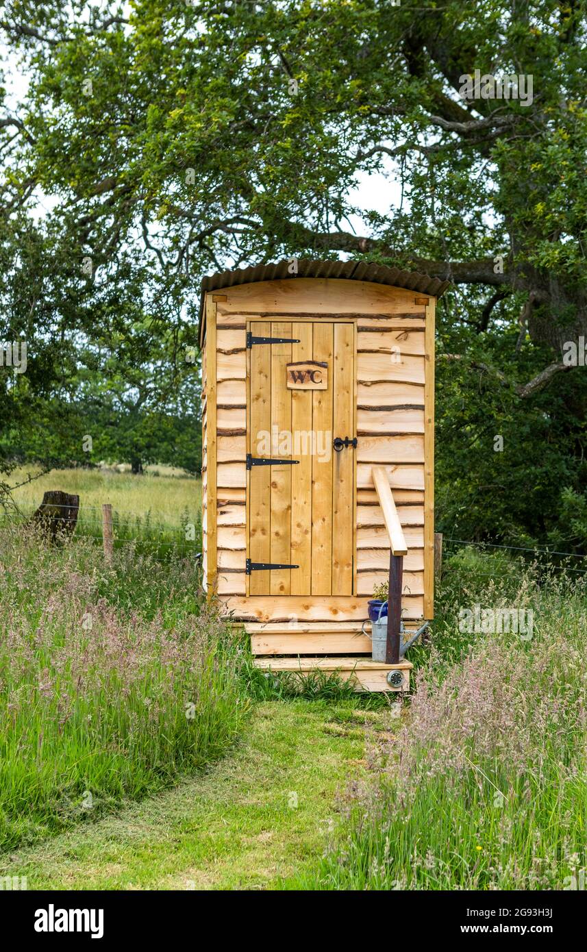 Hope Farm Retreats - luxe glamour. Toilettes modernes à compostage. Banque D'Images