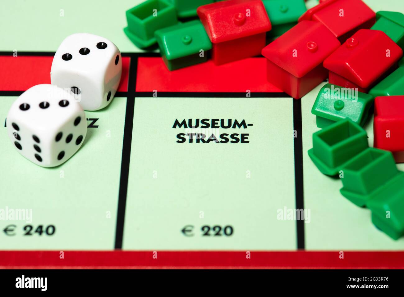 Gros plan de Museum-Strasse sur le Conseil allemand de monopole. Banque D'Images