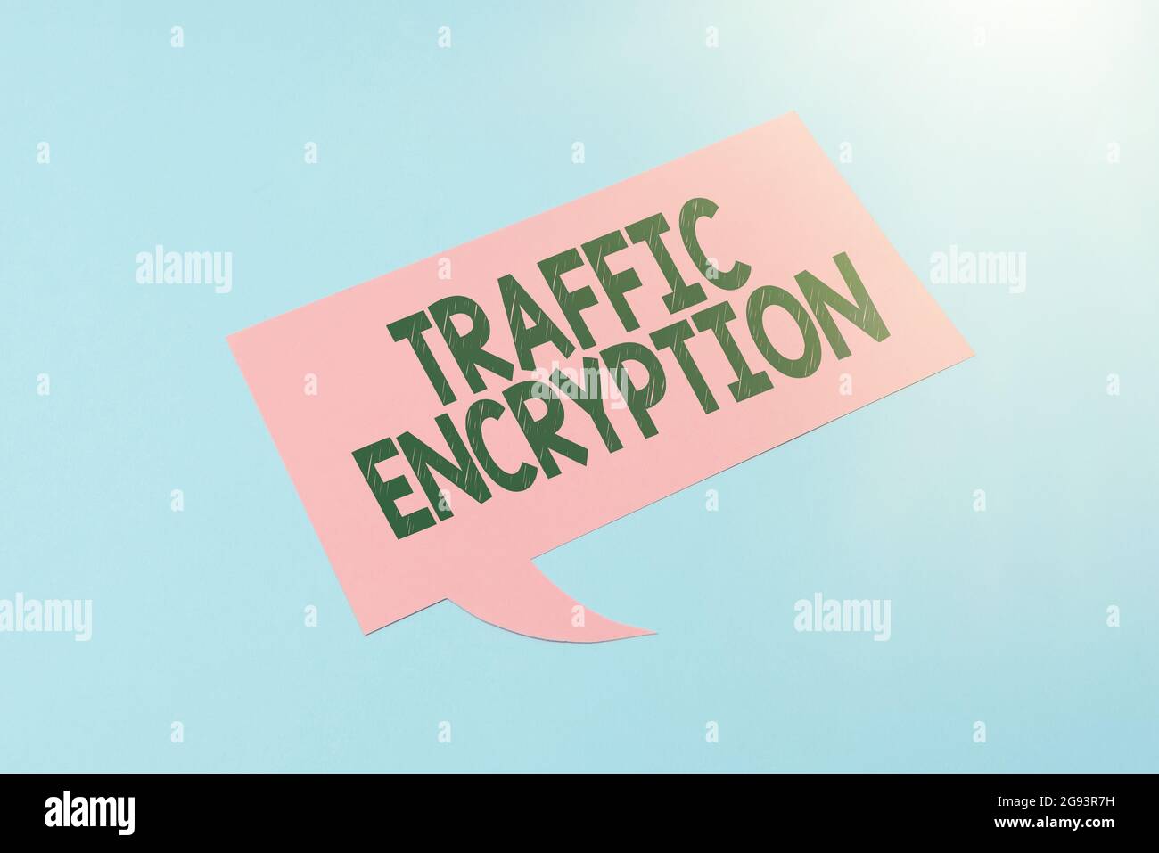 Inspiration montrant le signe de chiffrement du trafic. Mot écrit sur la méthode de sécurisation de la transmission de l'information coloré fournitures de bureau Bright Banque D'Images