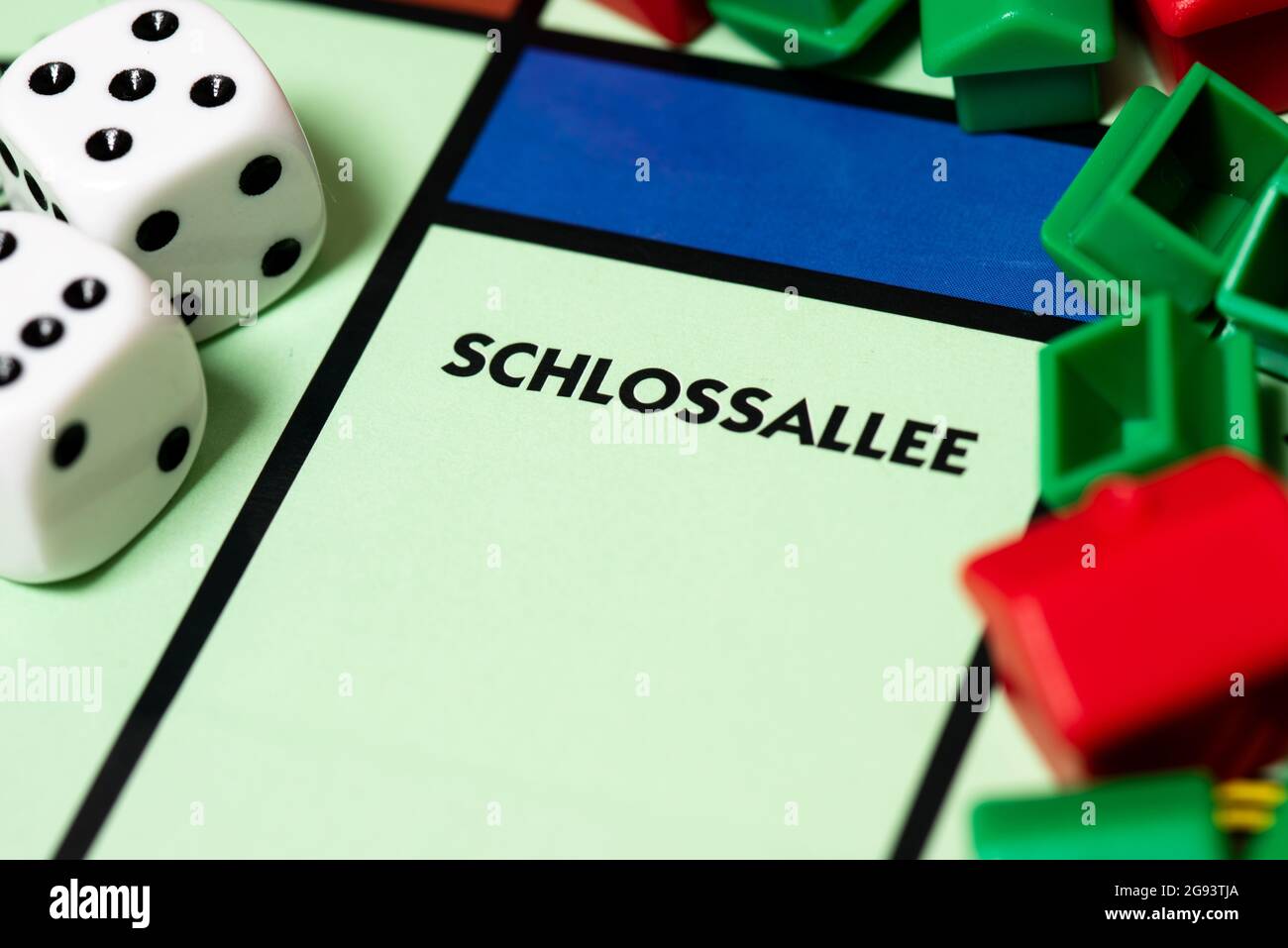Gros plan de Scholssallee sur le Conseil allemand de monopole. Banque D'Images