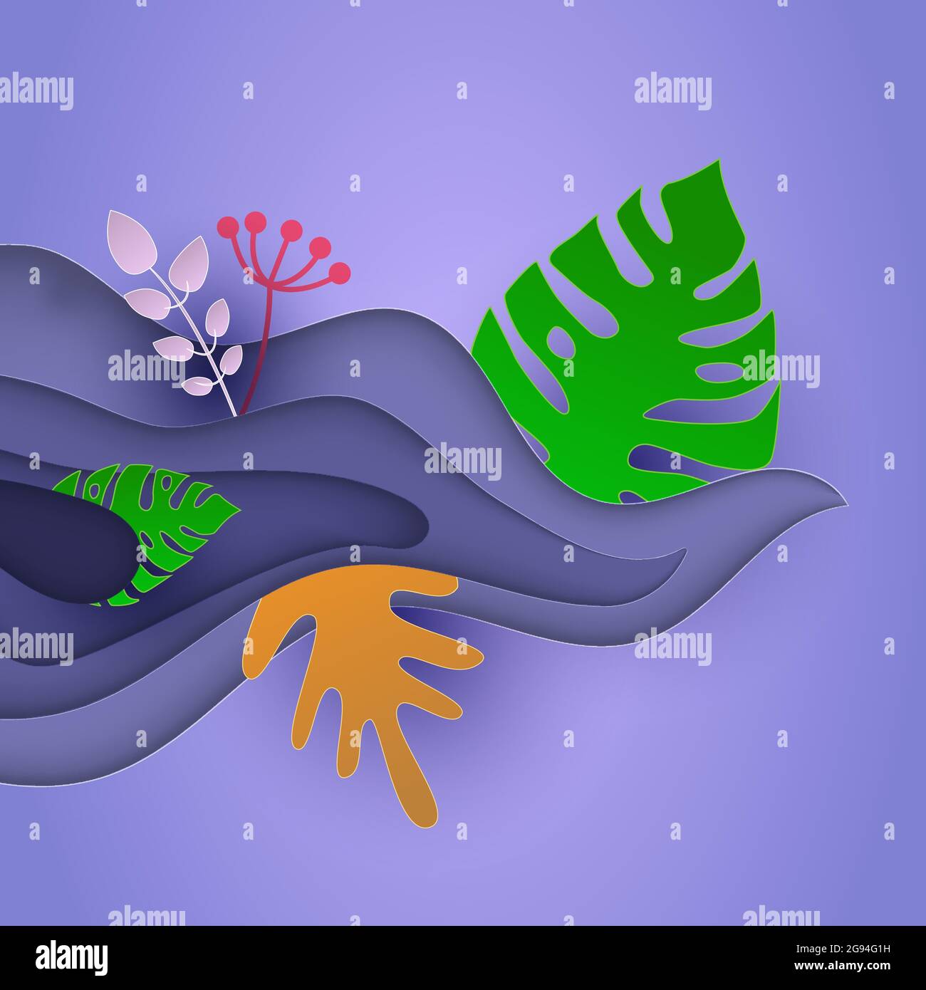 3d abstrait arrière-plan avec green paper cut shapes. Vector design layout pour présentations d'affaires, flyers, affiches et invitations. Sculpture colorée Illustration de Vecteur