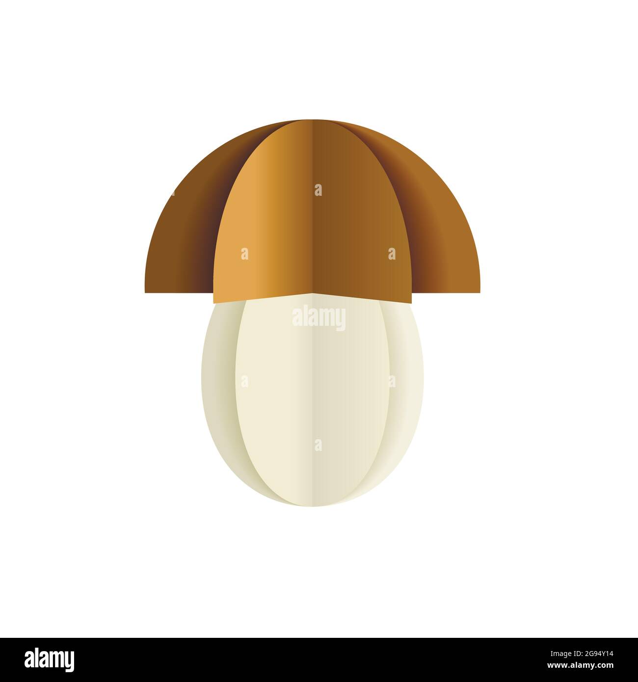 Champignon vectoriel d'un papier sur fond blanc. Mouche toxique agarique de triangles. Illustration de Vecteur