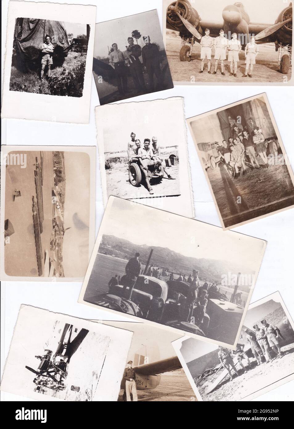 Photos militaires d'époque en noir et blanc Banque D'Images