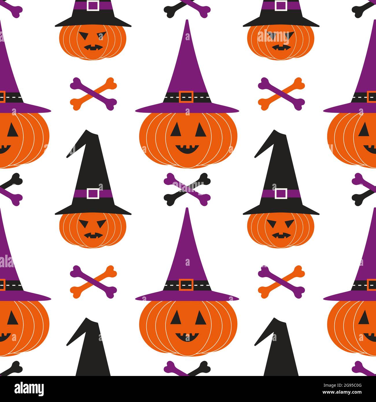 Halloween Holiday drôle sans couture motif géométrique vectoriel. Illustration de Vecteur