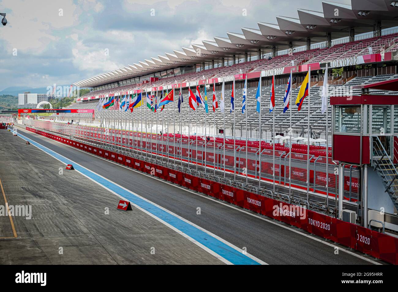 Tokyo, Japon. 24 juillet 2021. Jeux Olympiques : piste cyclable, course sur route masculine au Fuji International Speedway. © ABEL F. ROS/Alamy Live News Banque D'Images