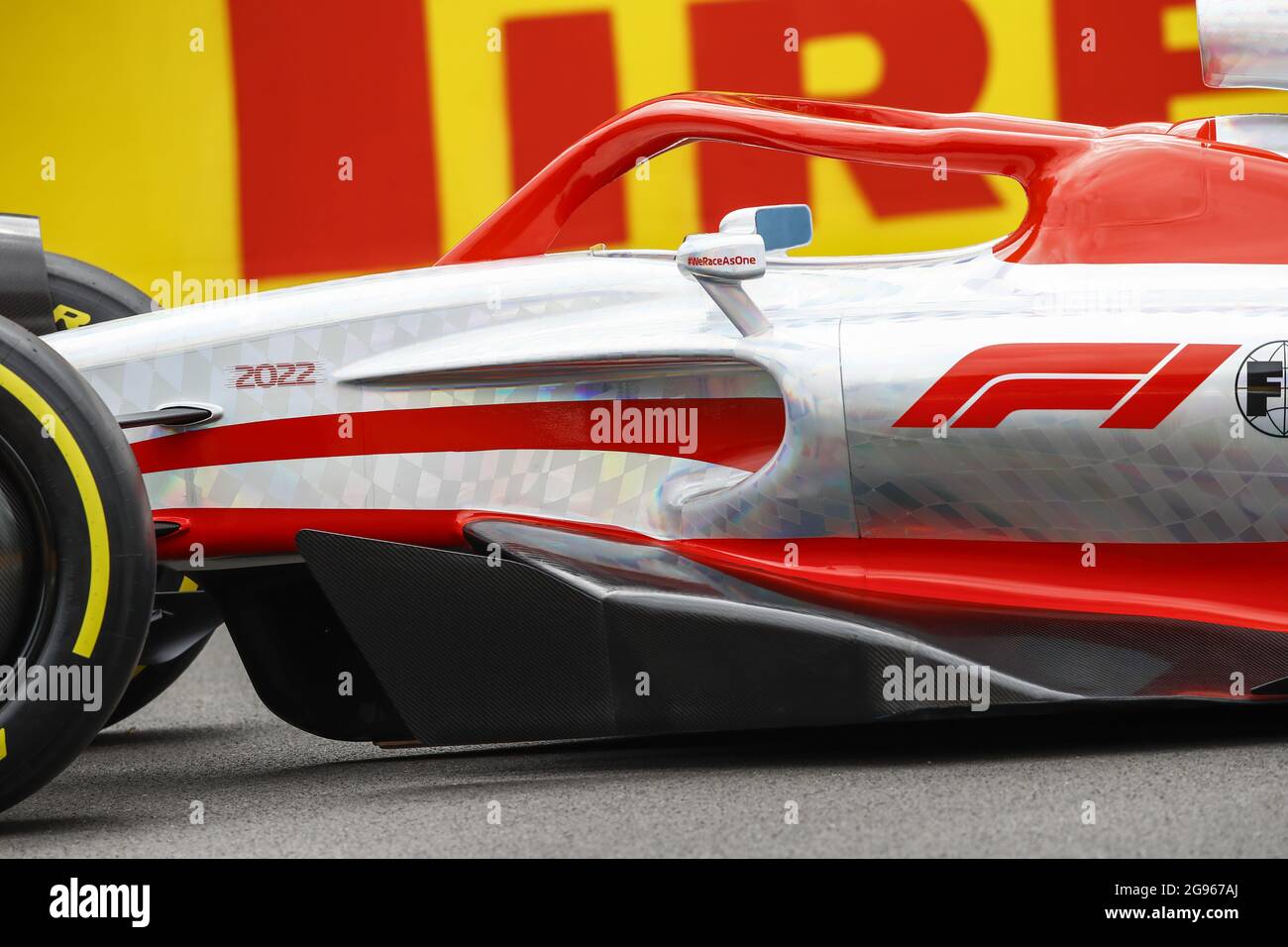 Nouvelle voiture F1 2022 révèle des détails aérodinamiques lors du Grand Prix britannique Pirelli de Formule 1 2021, 10e manche du Championnat du monde Formule 1 2021 de la FIA du 16 au 18 juillet 2021 sur le circuit Silverstone, à Silverstone, Royaume-Uni - photo Xavi Bonilla / DPPI Banque D'Images