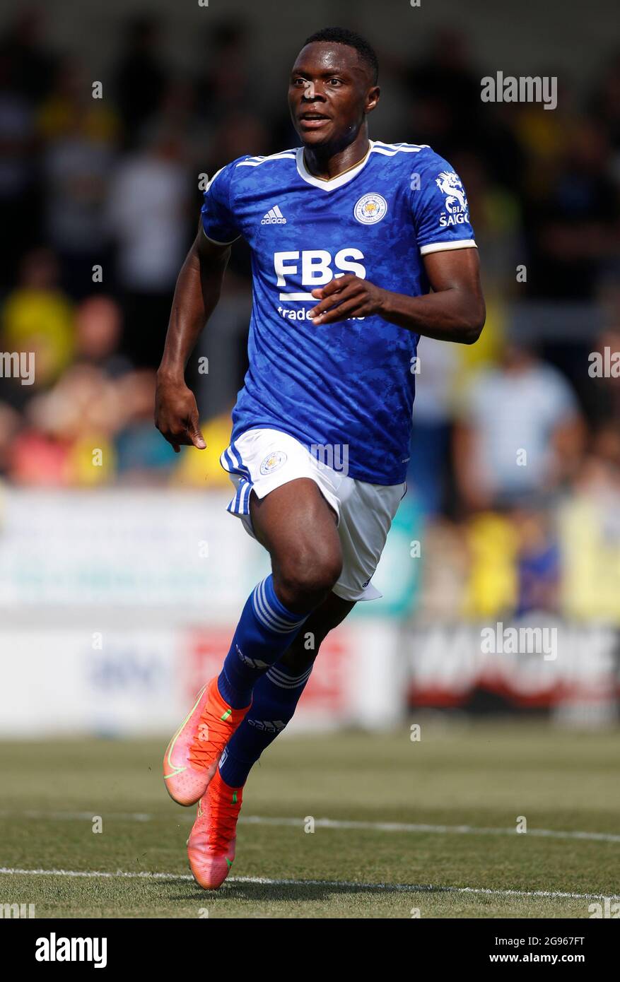 Burton Upon Trent, Angleterre, le 24 juillet 2021. Patson Daka de Leicester City pendant le match de pré-saison au stade Pirelli, Burton Upon Trent. Le crédit photo doit être lu : Darren Staples / Sportimage Banque D'Images