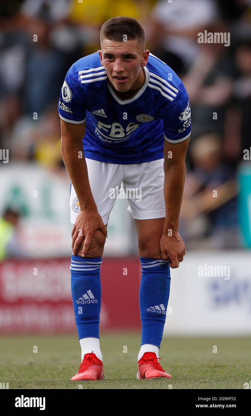 Burton Upon Trent, Angleterre, le 24 juillet 2021. Luke Thomas de Leicester City pendant le match de pré-saison au Pirelli Stadium, Burton Upon Trent. Le crédit photo doit être lu : Darren Staples / Sportimage Banque D'Images