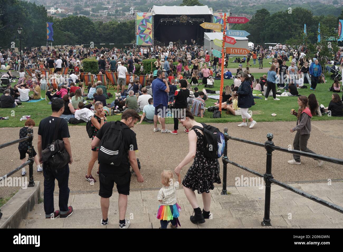 Londres, Royaume-Uni. 23 juillet 2021. Les festivaliers au Kaléidoscope Festival 2021 à Alexandra Palace, Londres. Photo: Richard Gray/Alamy Live News Banque D'Images