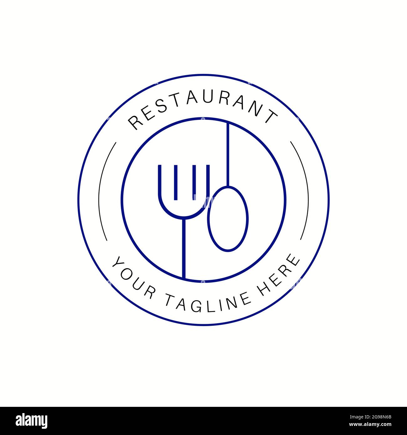 Design restautant et logo de l'hôtel. Illustration de Vecteur