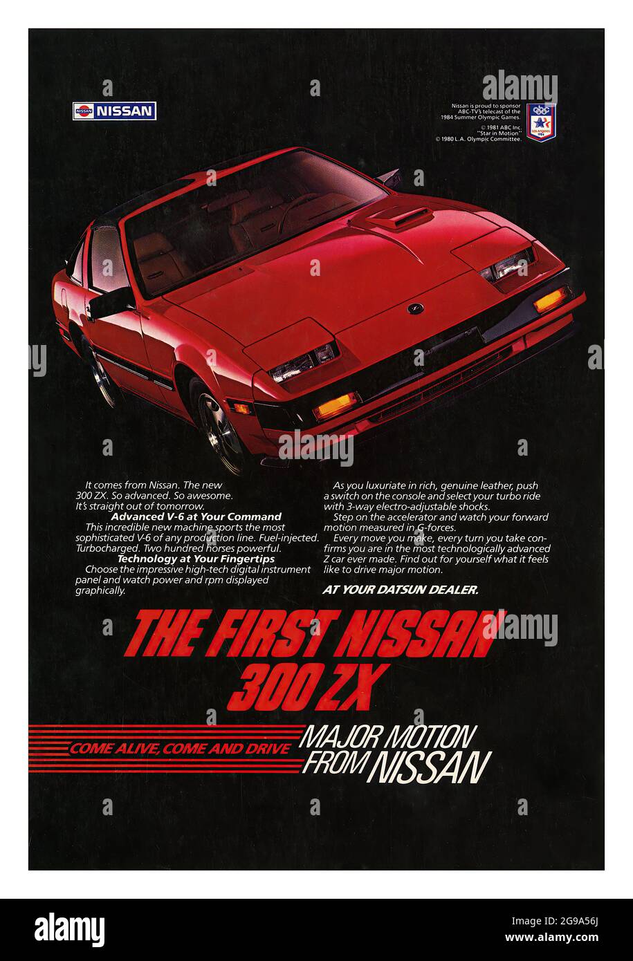 Nissan 300 ZX (1984) - Publicité vintage Banque D'Images