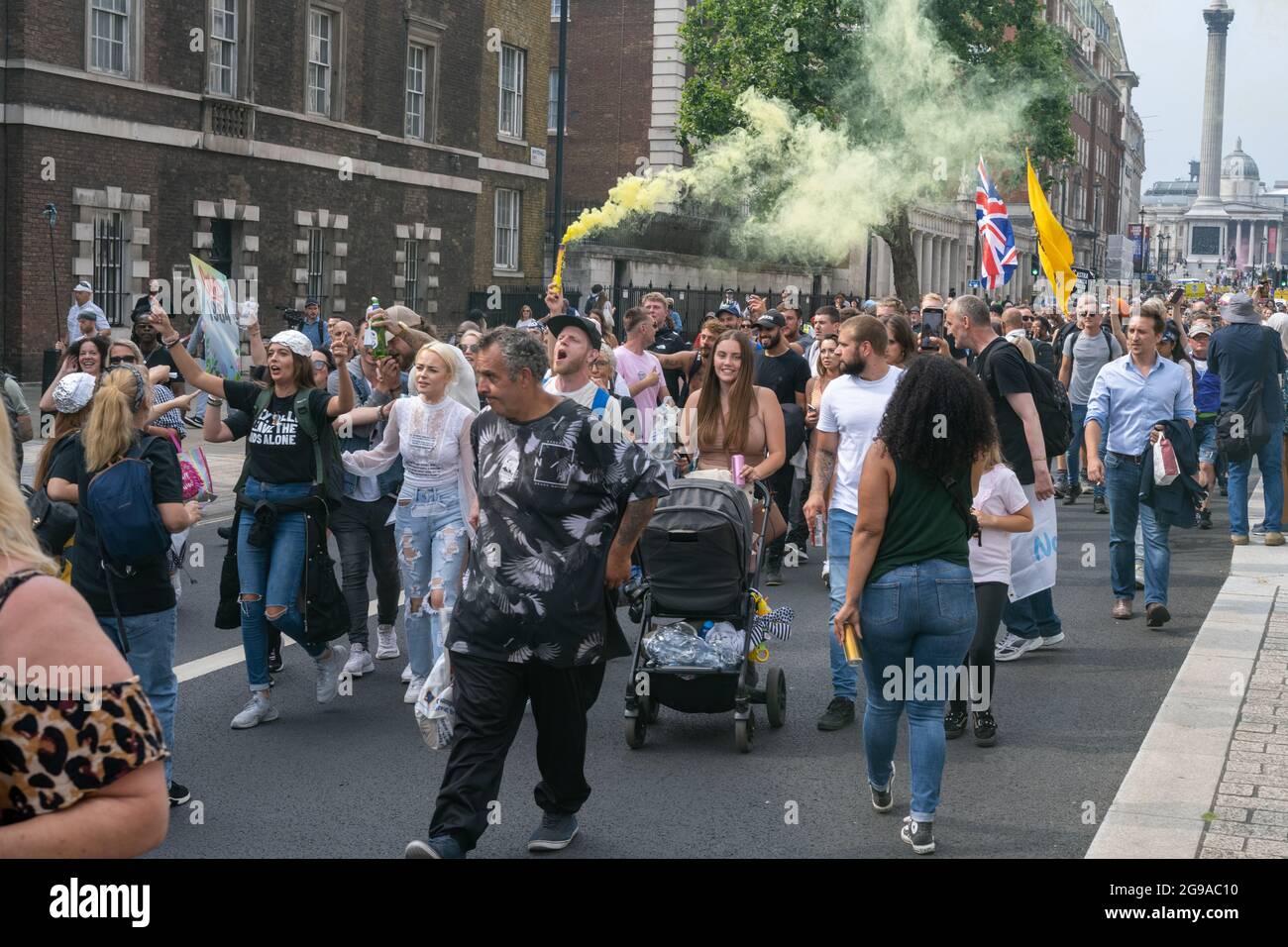 Londres, Royaume-Uni - juillet 24 2021: Rassemblement mondial pour la liberté médicale Mars Credit: Thomas Eddy/Alamy Live News Banque D'Images