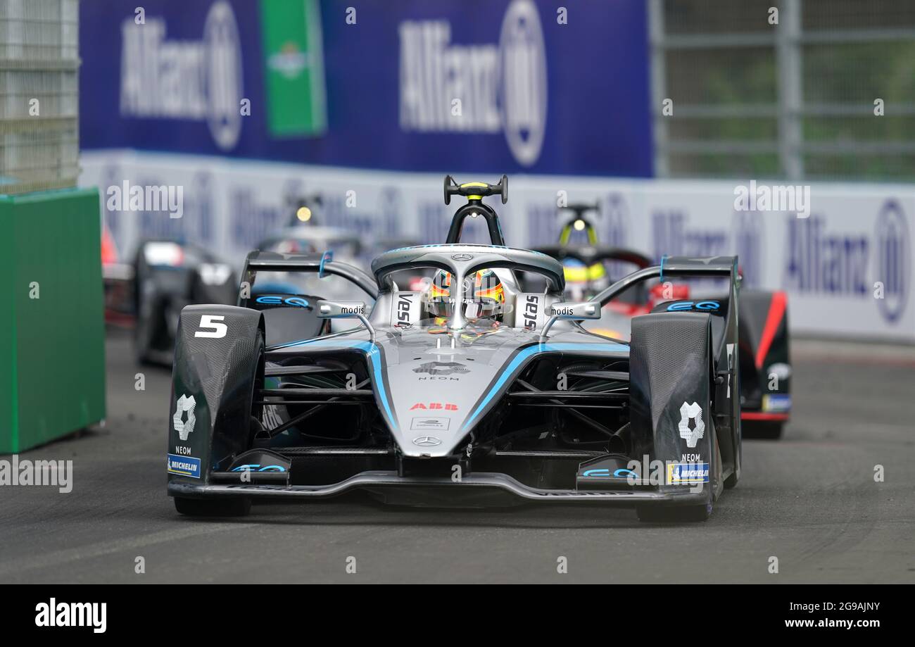 Stoffel Vandoorne, de l'écurie Mercedes-EQ Formula E, est à la tête du Heineken London E-Prix à Excel London. Date de la photo: Dimanche 25 juillet 2021. Banque D'Images