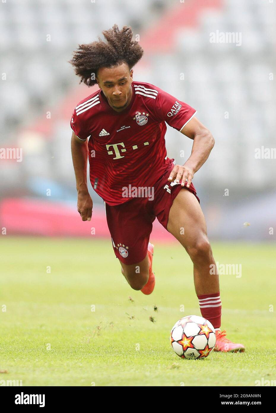 firo: 24.07.2021, football, 1. Bundesliga, saison 2021/2022, test match, FC Bayern Mvºnchen - Ajax Amsterdam 2: 2, Joshua Zirkzee, FC Bayern Mvºnchen, FCB, Bayern, FC Bayern, action individuelle, Banque D'Images