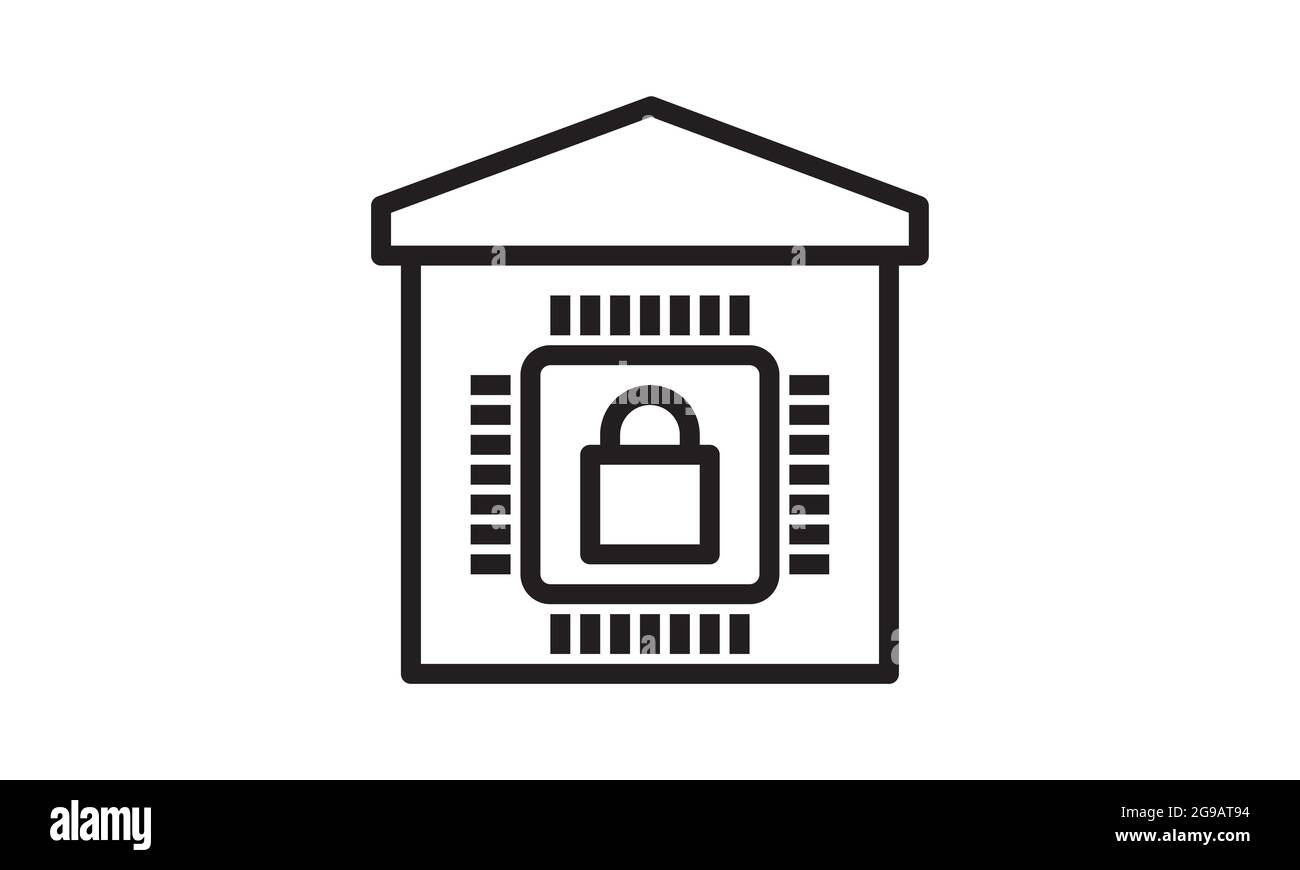 Icône Accueil intelligent. Panneau Smart Home. Symbole Maison intelligente. Icône de ligne fine sur fond blanc. Illustration vectorielle. Illustration de Vecteur