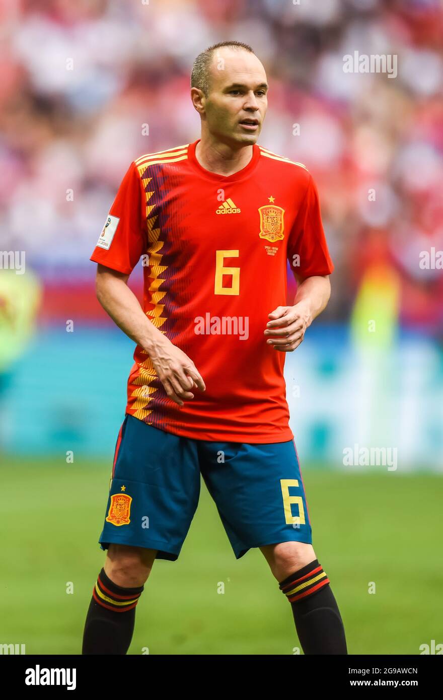 Moscou, Russie – 1er juillet 2018. Andrés Iniesta, milieu de terrain de  l'équipe nationale espagnole lors de la coupe du monde de la FIFA 2018  Round of 16 Match Espagne contre Russie
