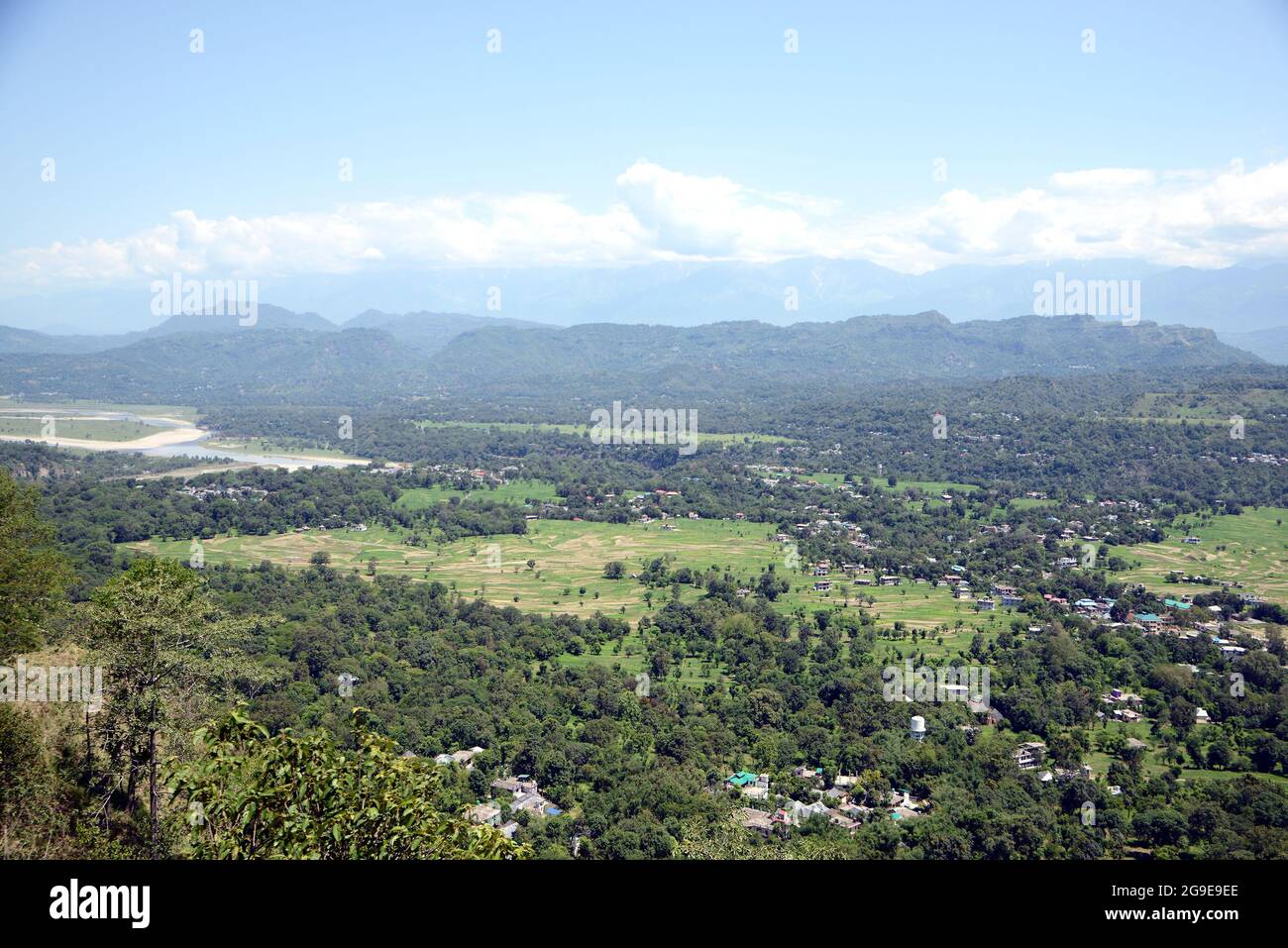 Vallée de l'Himachal et terres agricoles Banque D'Images